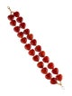 Bracelet 14K Carnelian Heart Double Strand Bead Bracelet