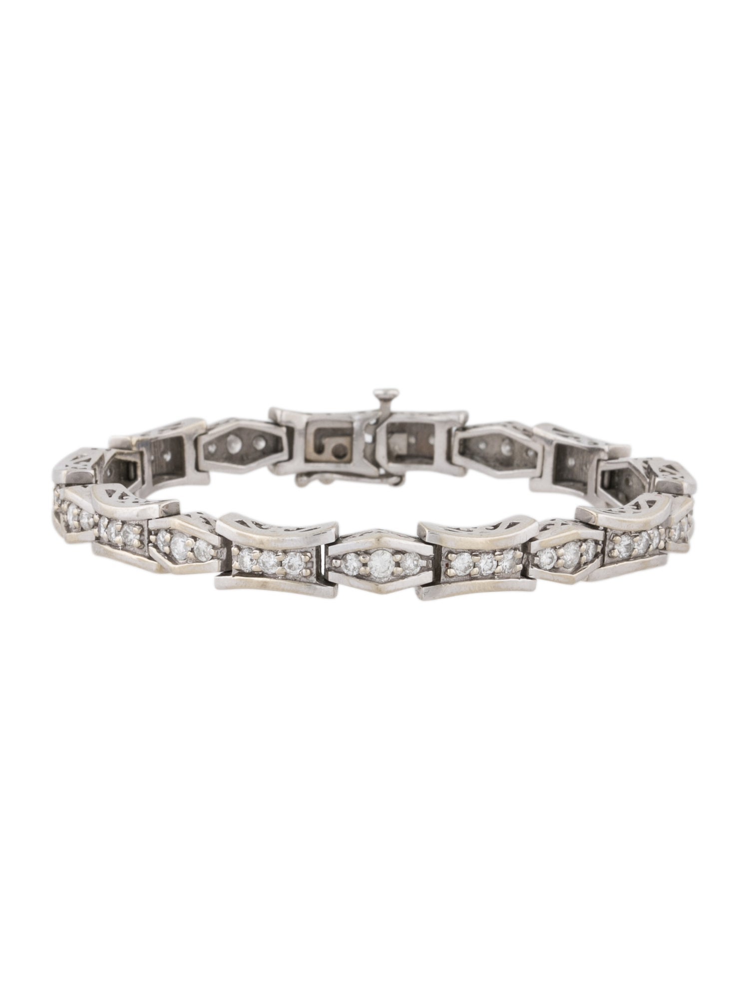 Bracelet 14K 2.22ct Diamond Station Link