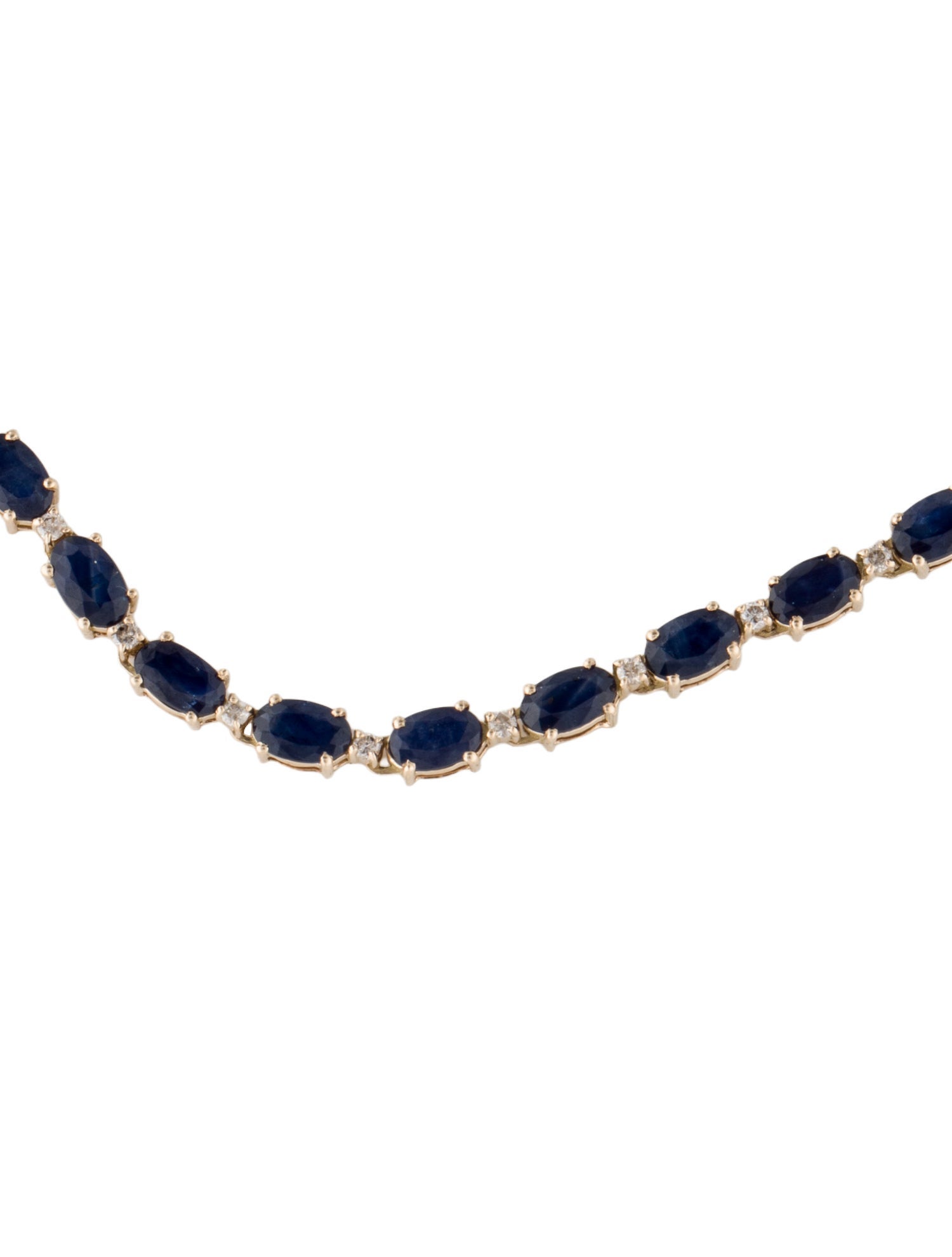 Bracelet 14K Sapphire & Diamond Link Bracelet