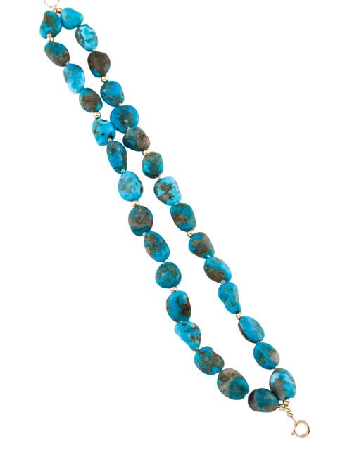 Bracelet 14K Turquoise Double Strand Bead Bracelet