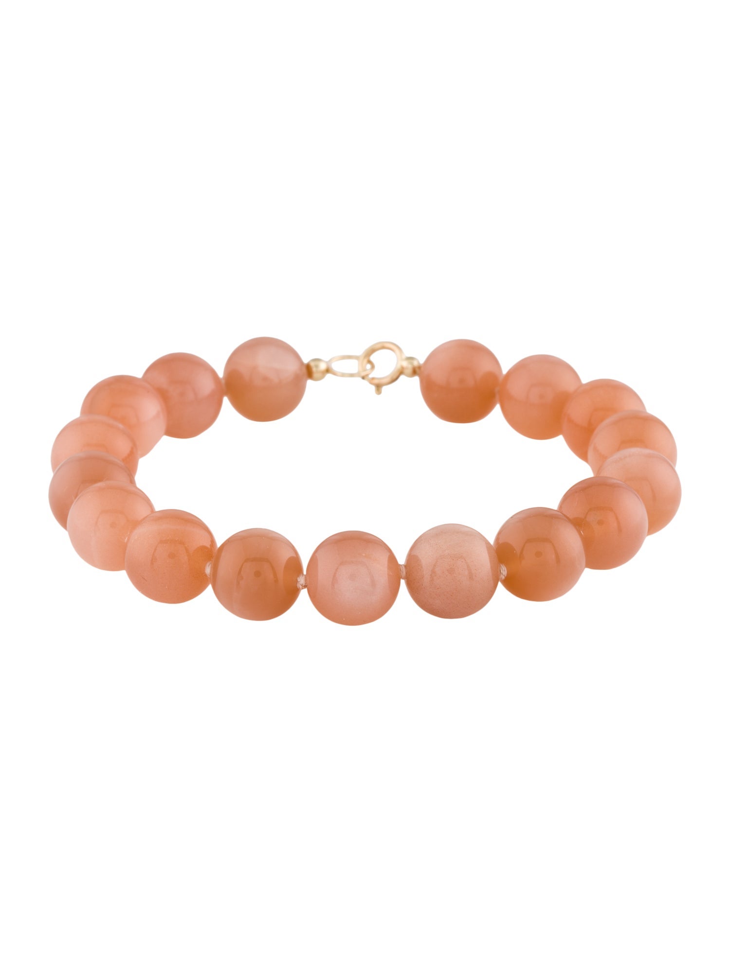 Bracelet 14K Sunstone Bead Bracelet