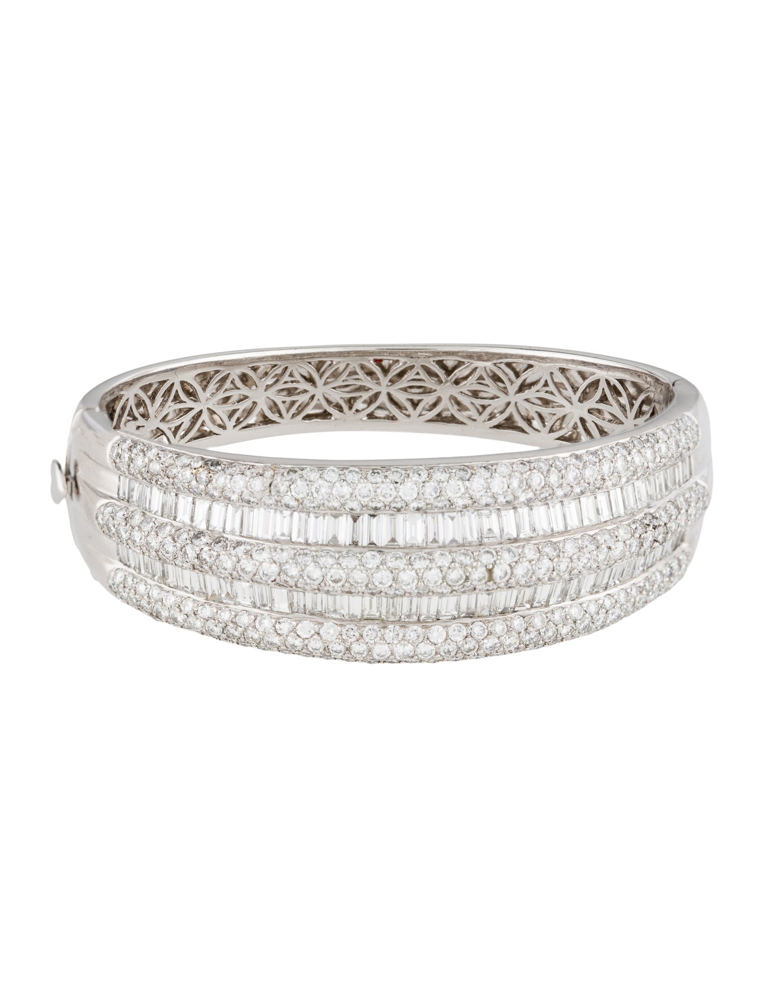 Bracelet 18K 12.60ctw Diamond Hinged Bangle