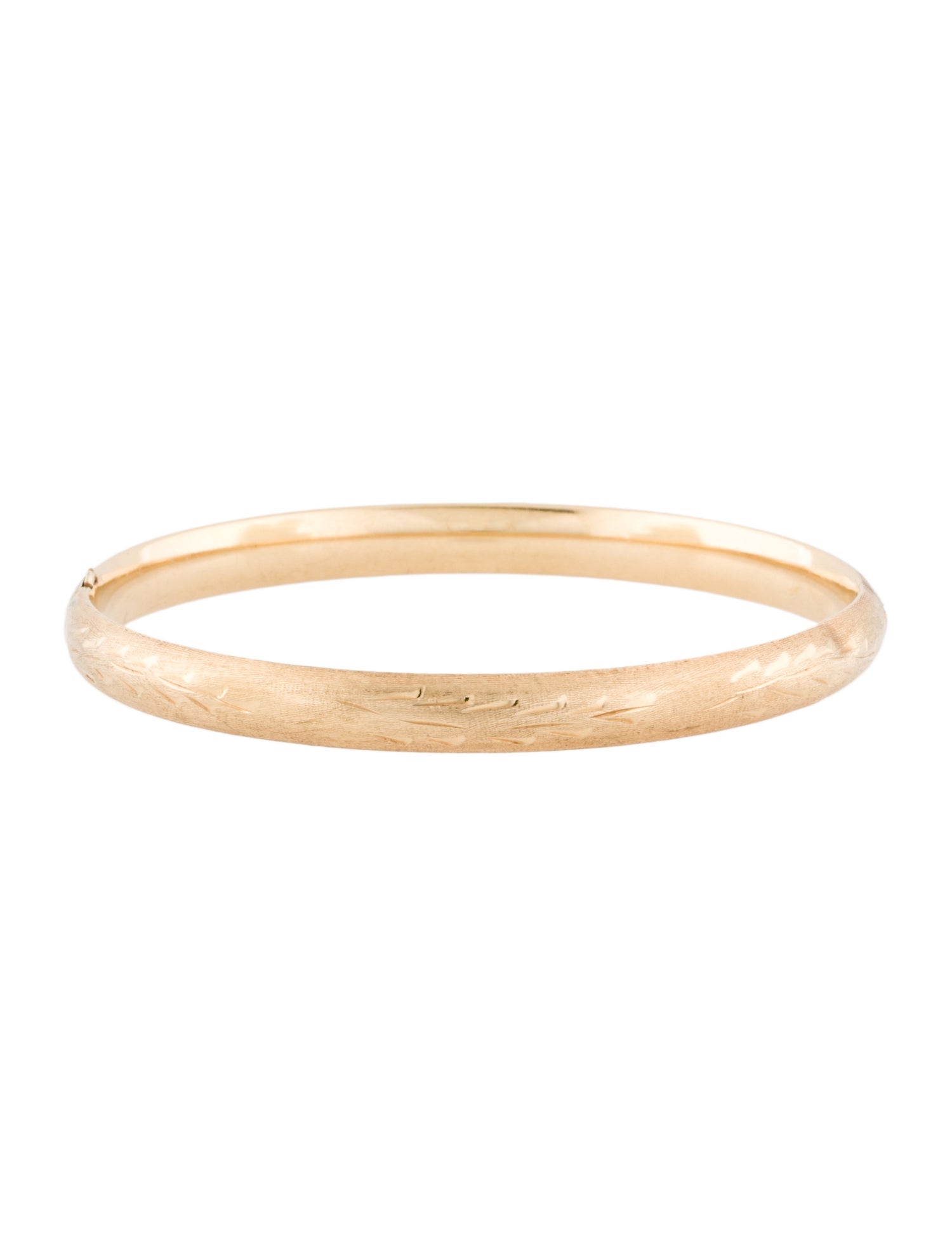 Bracelet 14K Carved Bangle Bracelet