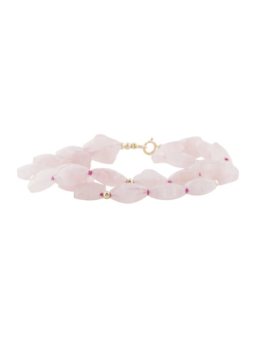Bracelet 14K Rose Quartz Double Strand Bead Bracelet