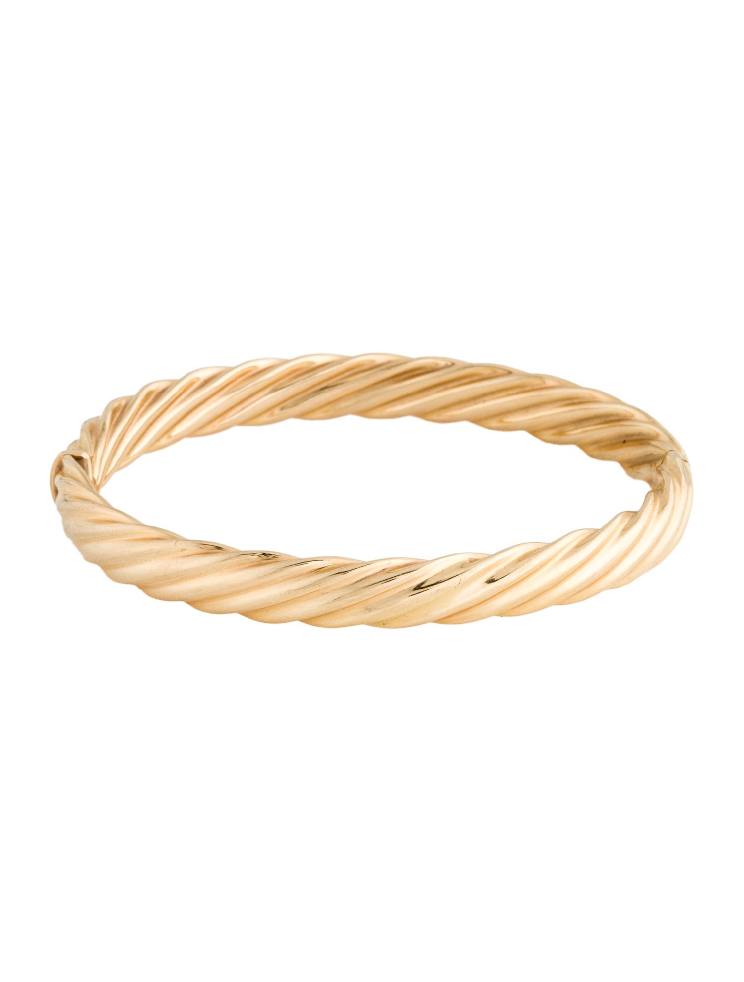 Bracelet 14K Twisted Hinge Bangle
