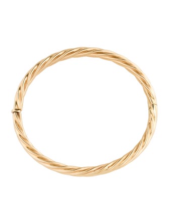 Bracelet 14K Twisted Hinge Bangle