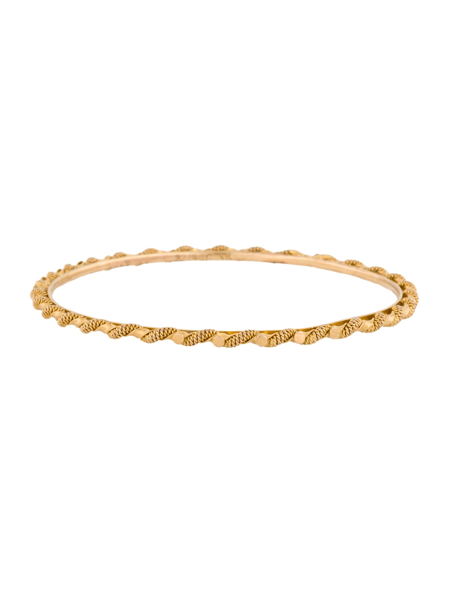 Bracelet 18K and 14K Twist Bangle Bracelet