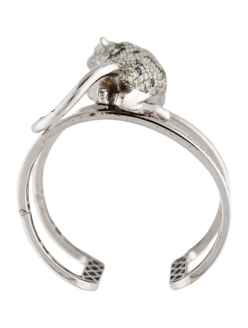 Bracelet 18K 9.03ctw Diamond & Ruby Panther Cuff Bracelet