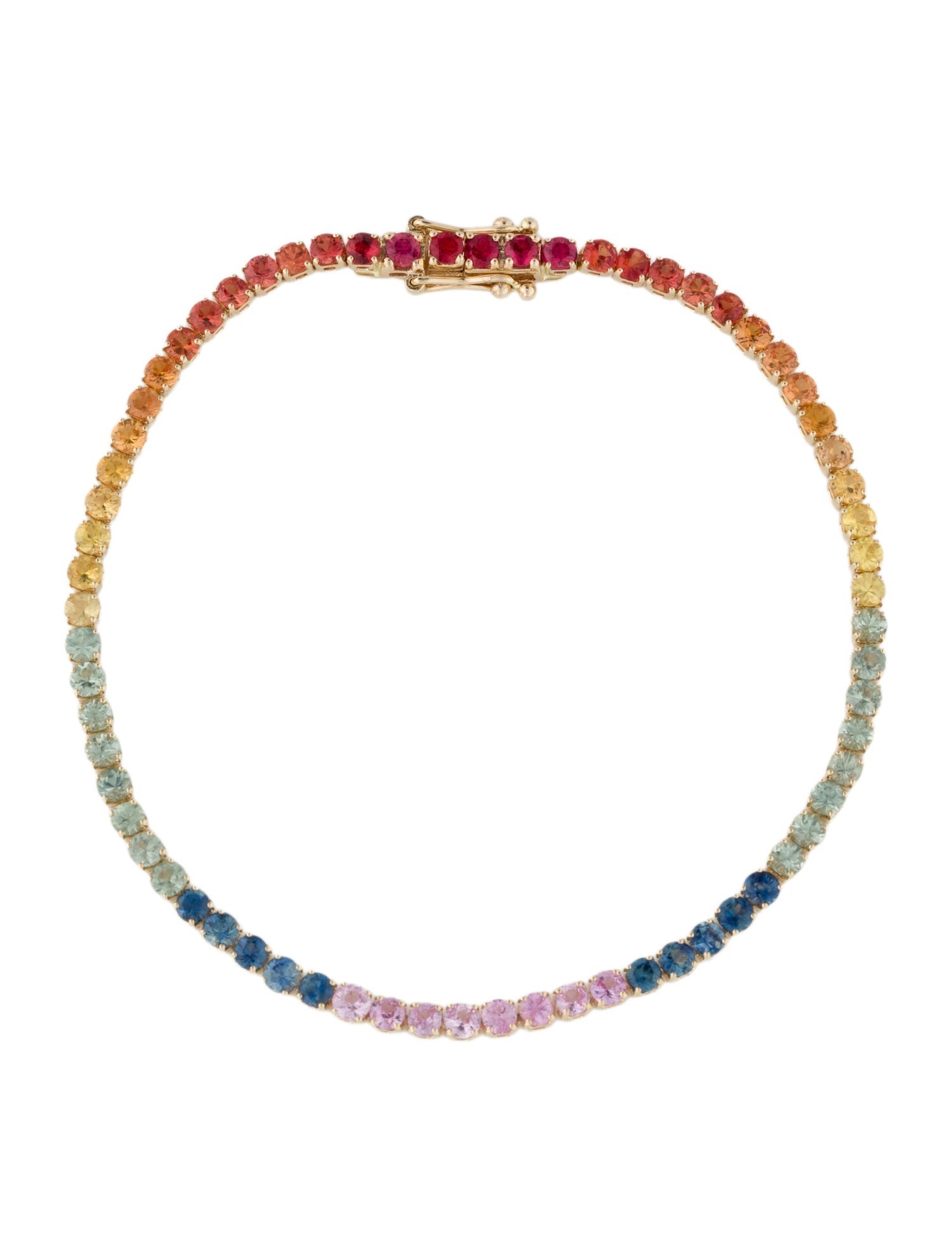 Bracelet 14K 4.62ctw Sapphire Tennis