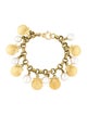 Bracelet 18K Pearl Shell Charm Link Bracelet