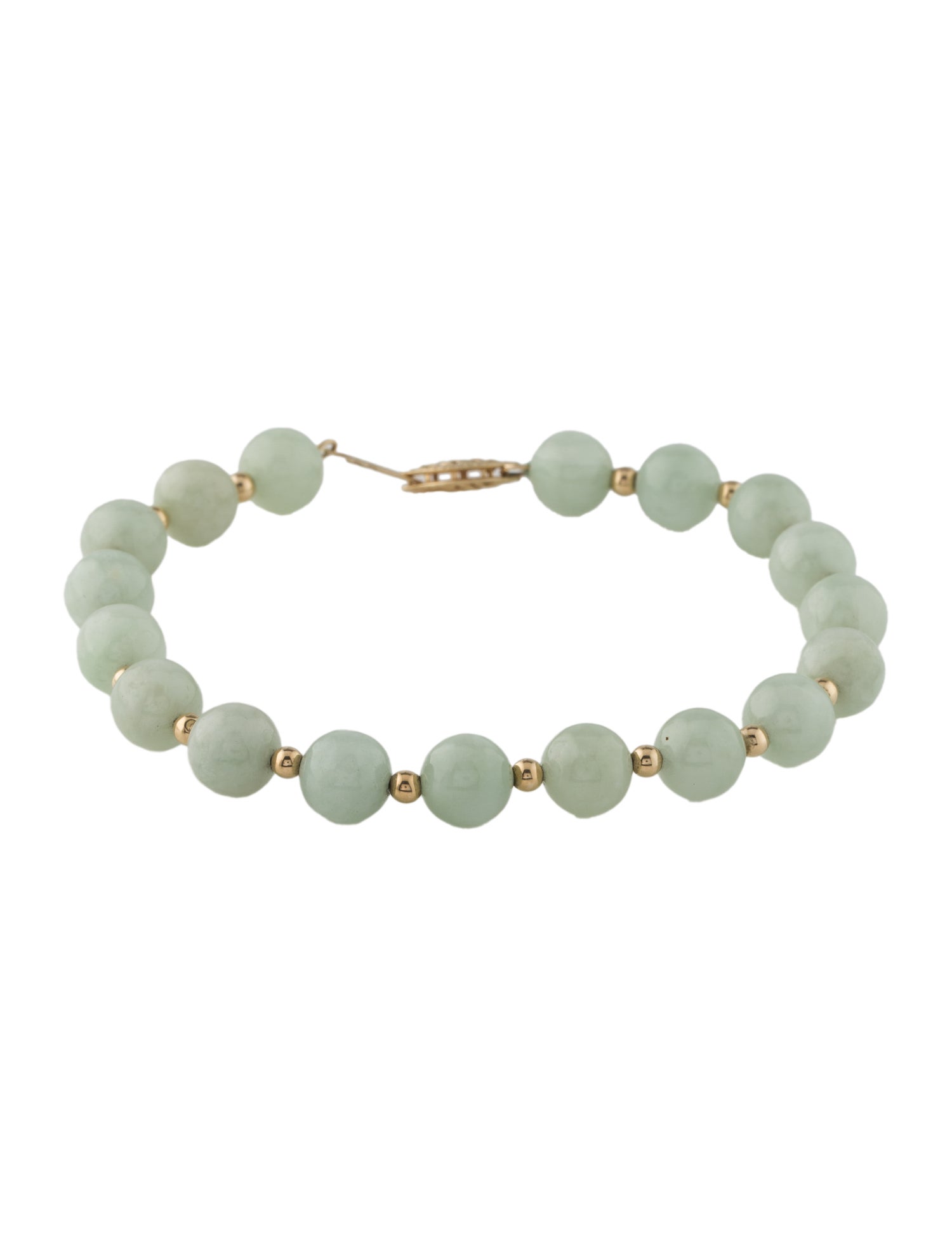 Bracelet 14K Jadeite Beaded Bracelet