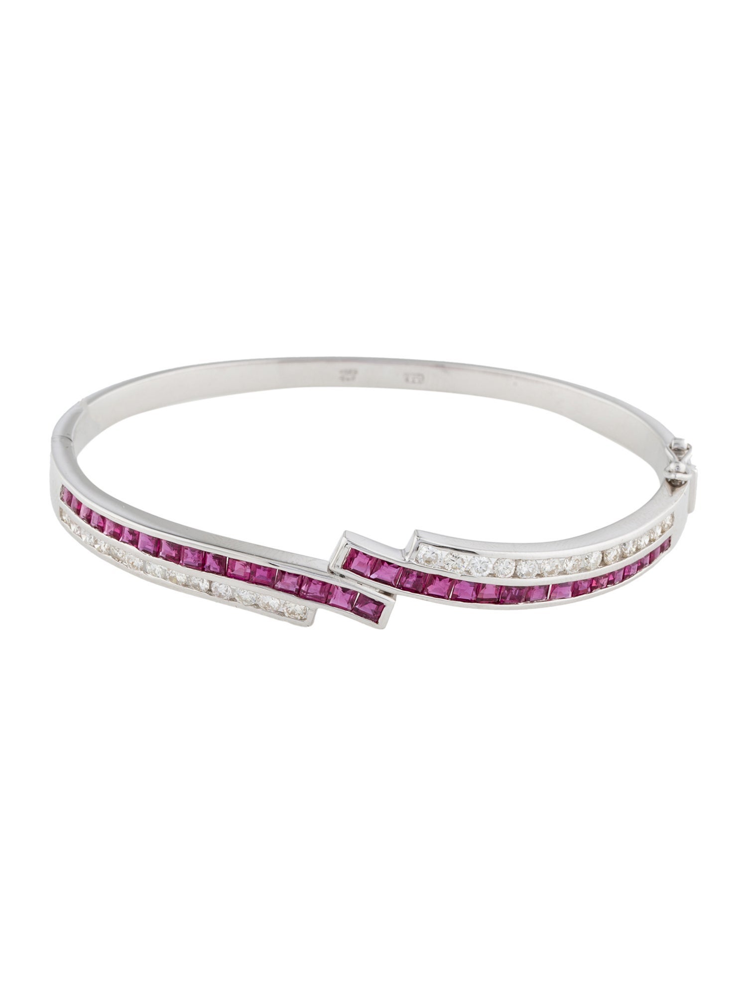 Bracelet 18K Ruby & Diamond Bangle