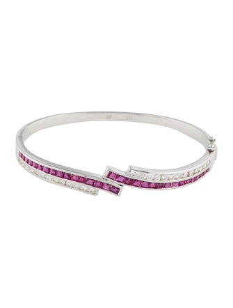 Bracelet 18K Ruby & Diamond Bangle Bracelet