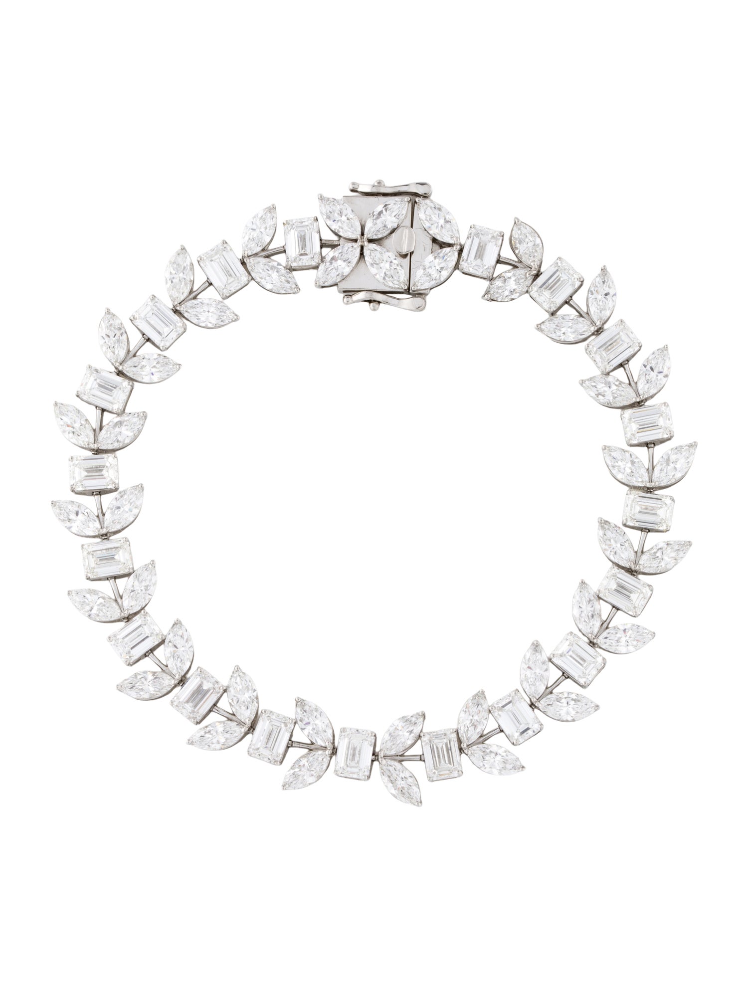 Bracelet Platinum 22.82ctw Lab-Grown Diamond Link Bracelet