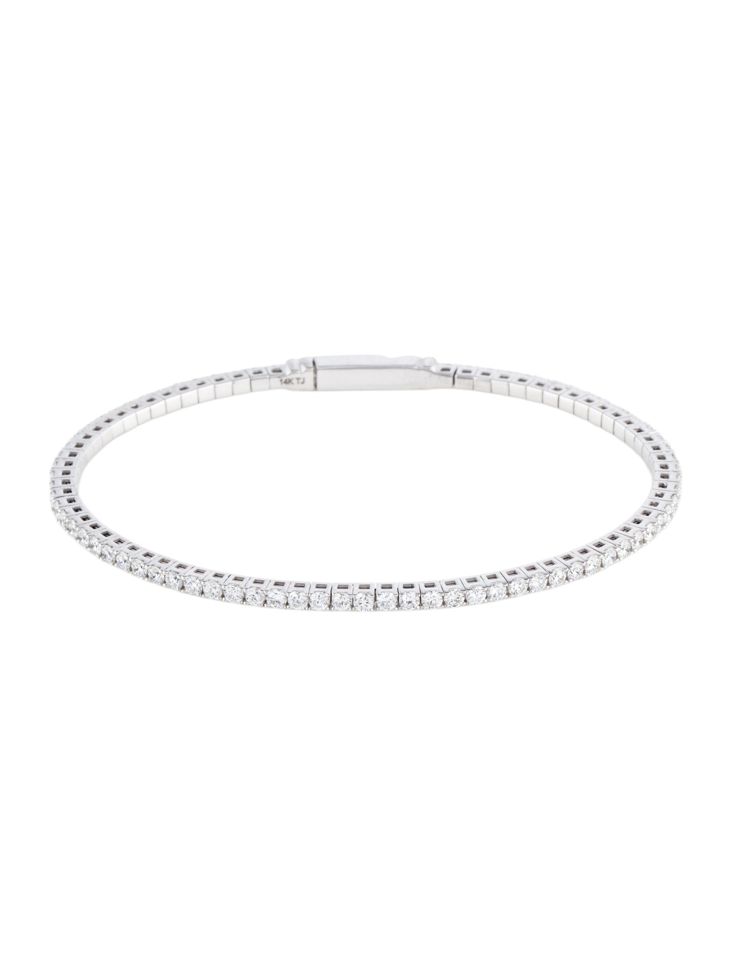 Bracelet 14K 2.25ctw Lab-Grown Diamond Tennis Flexible Bangle Bracelet