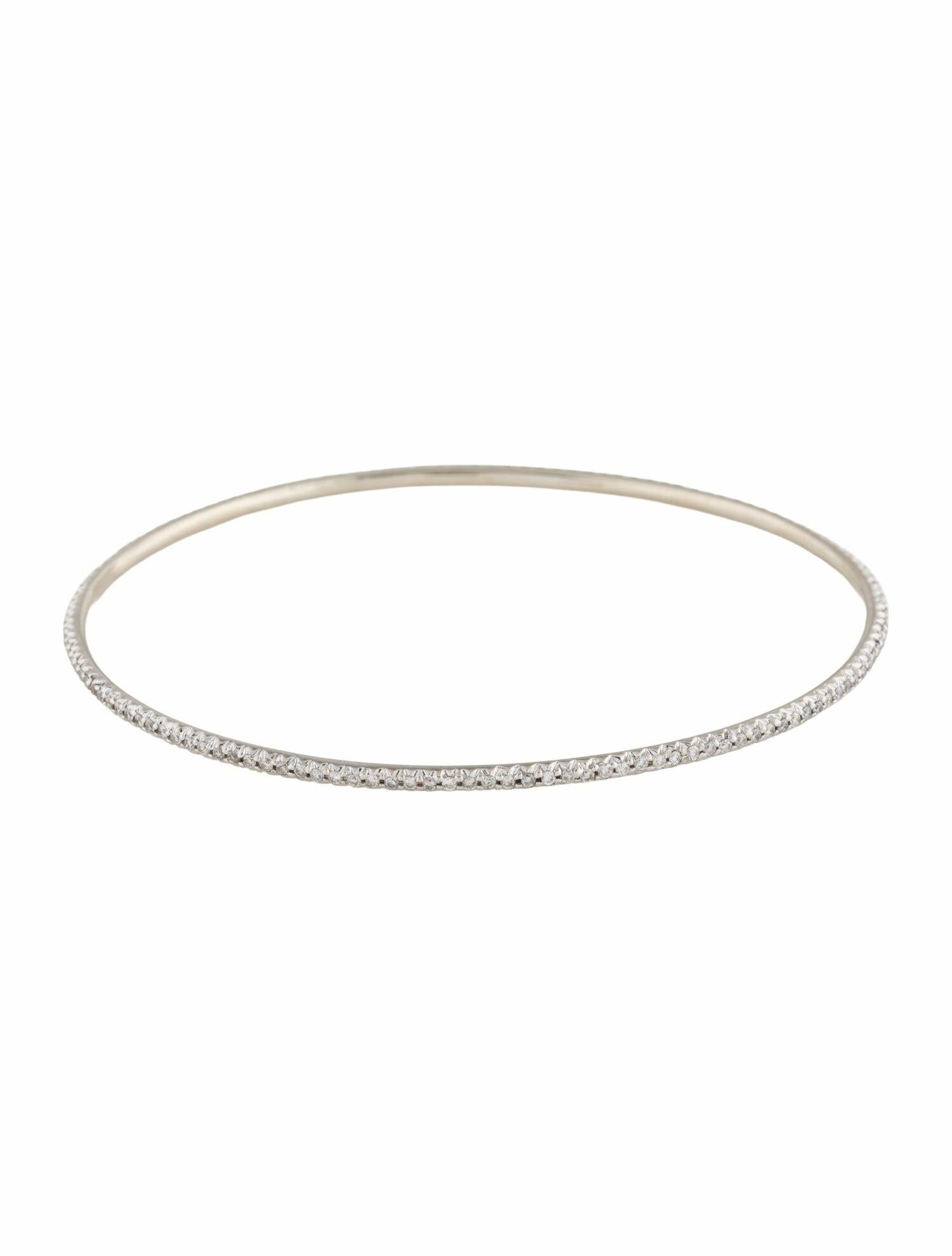 Bracelet 14K Diamond Thin Bangle