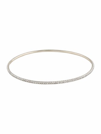 Bracelet 14K Diamond Thin Bangle