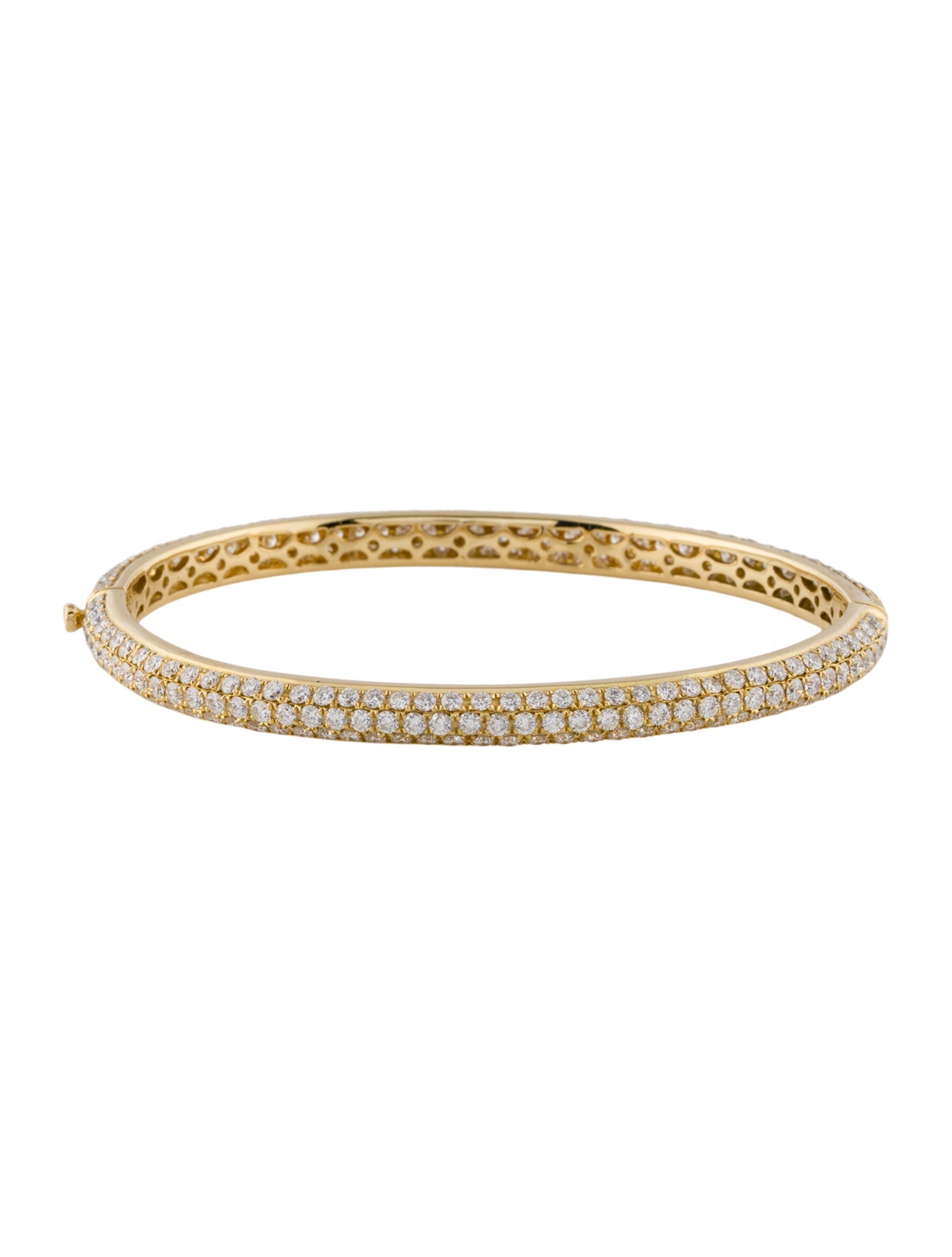 Bracelet 18K 6.00ctw Diamond Hinged Bangle