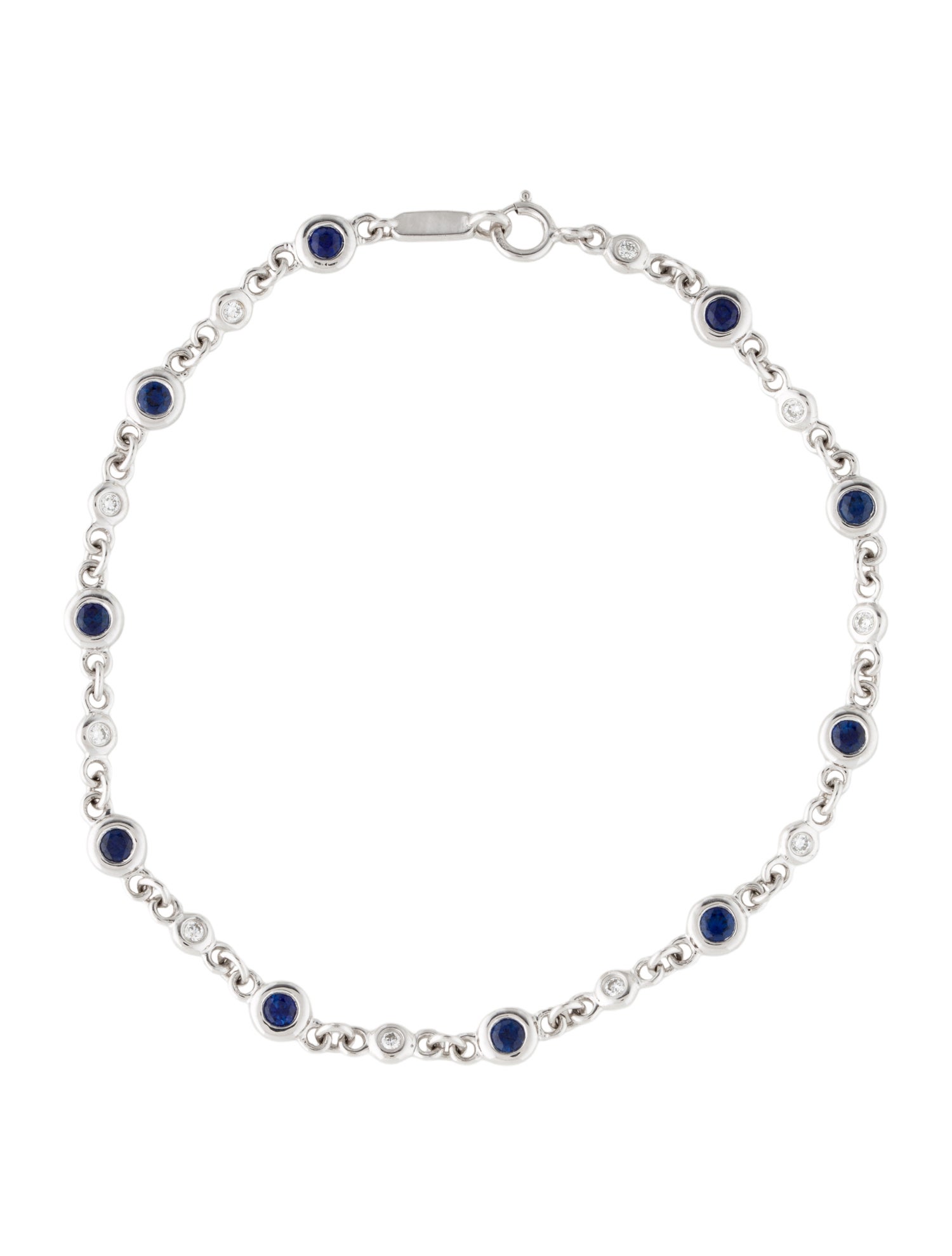 Bracelet 14K Sapphire & Diamond Station