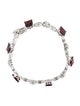 Bracelet 14K Garnet & Diamond Station Bracelet