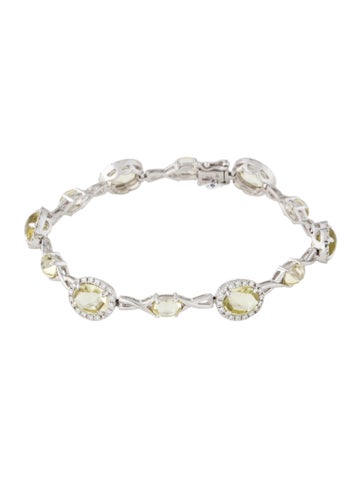 Bracelet Station 14K 13.38ctw Lemon Quartz & Diamond