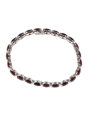 Bracelet 14K Garnet Link Bracelet