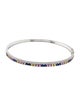 Bracelet 14K Sapphire & Diamond Hinged Bangle Bracelet