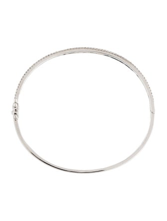 Bracelet 14K Sapphire & Diamond Hinged Bangle Bracelet