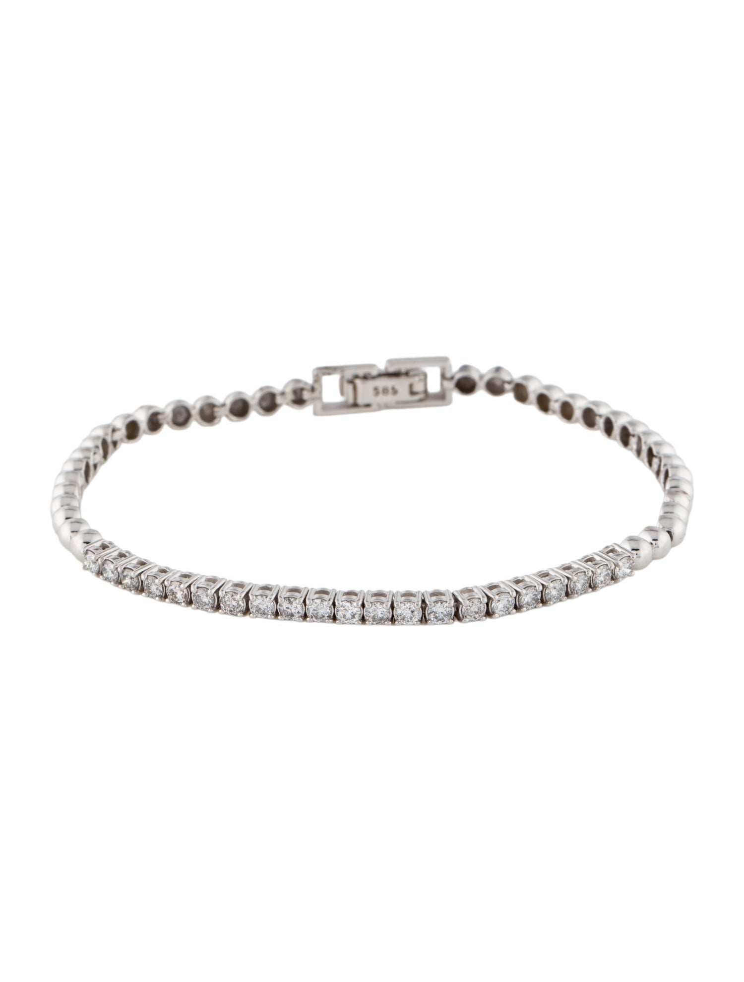 Bracelet 14K 1.00ctw Diamond Bead Link Bracelet