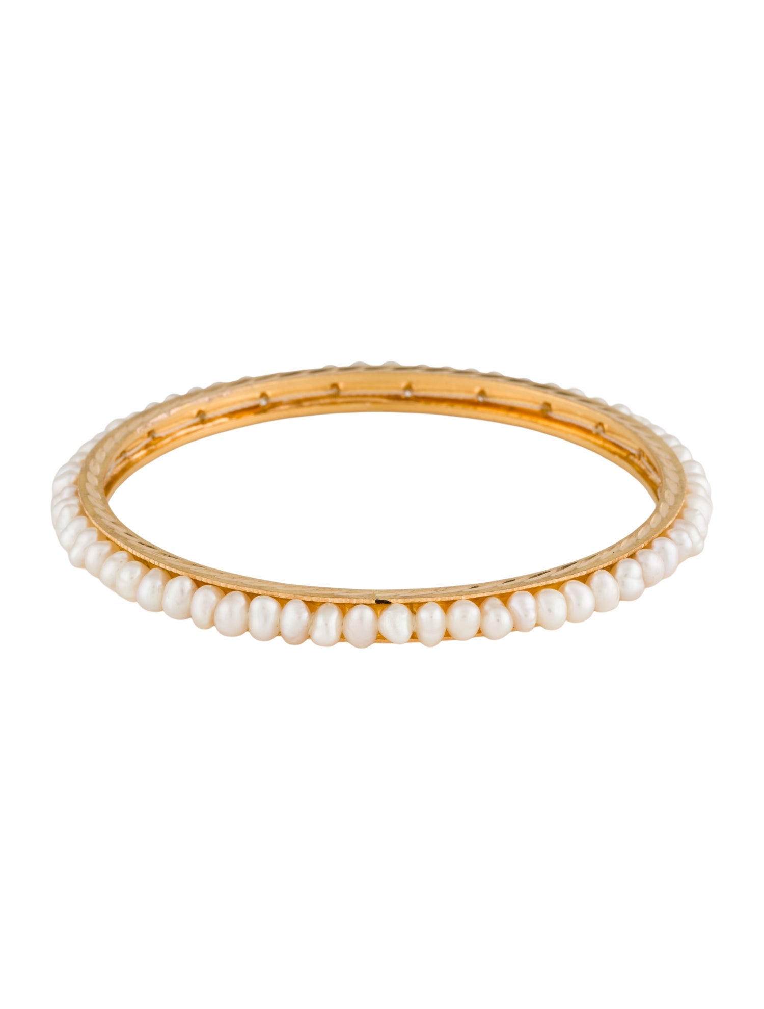 Bracelet 22K Pearl Slip-On Bangle