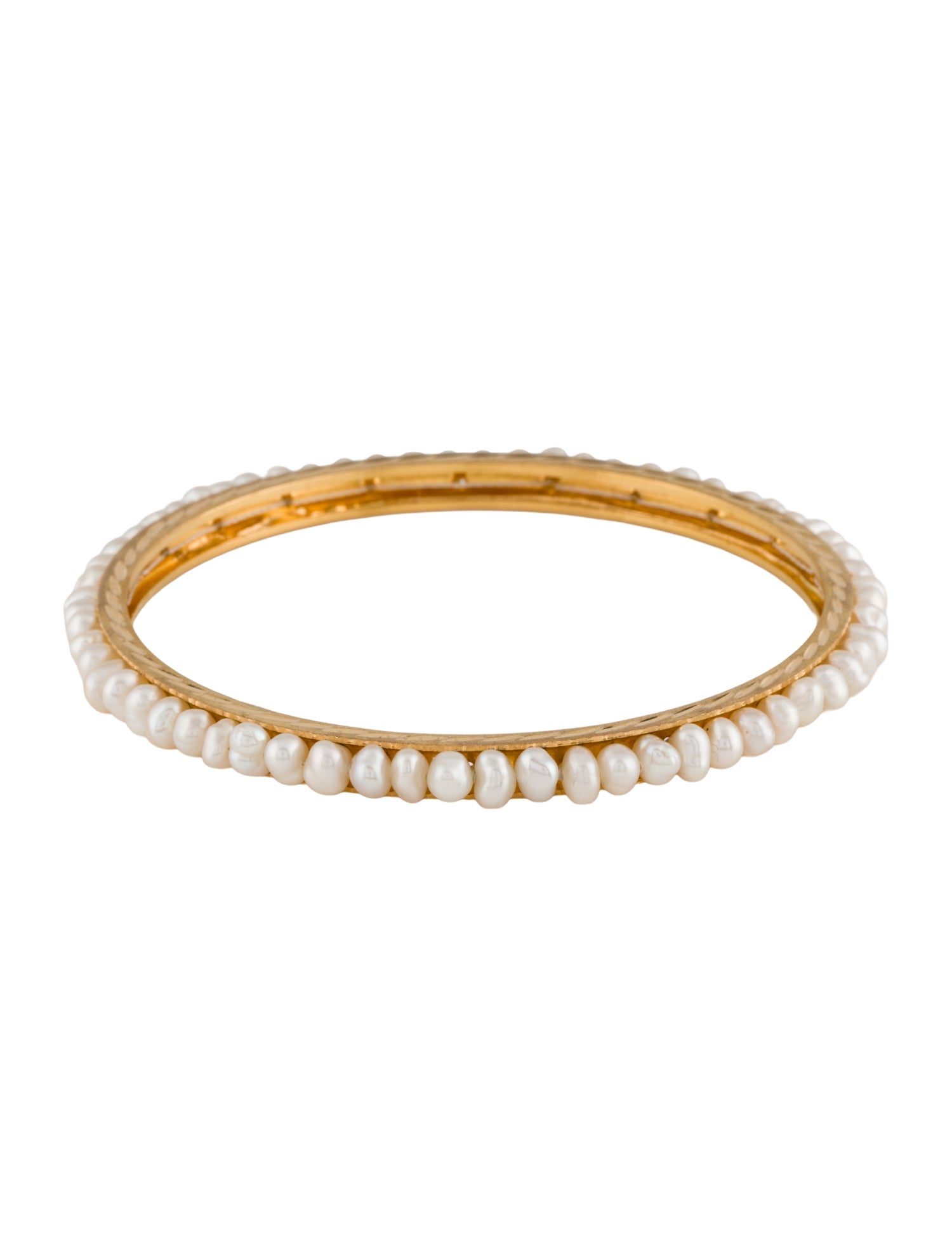 Bracelet 22K Pearl Slip-On Bangle