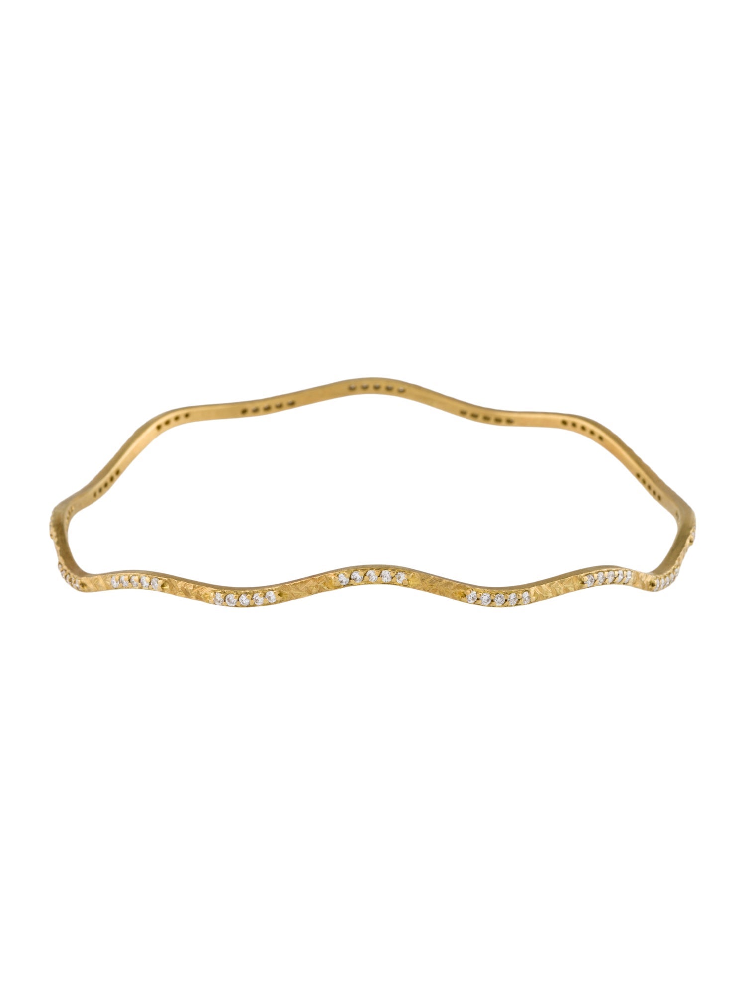 Bracelet 18K Diamond Wave Bangle