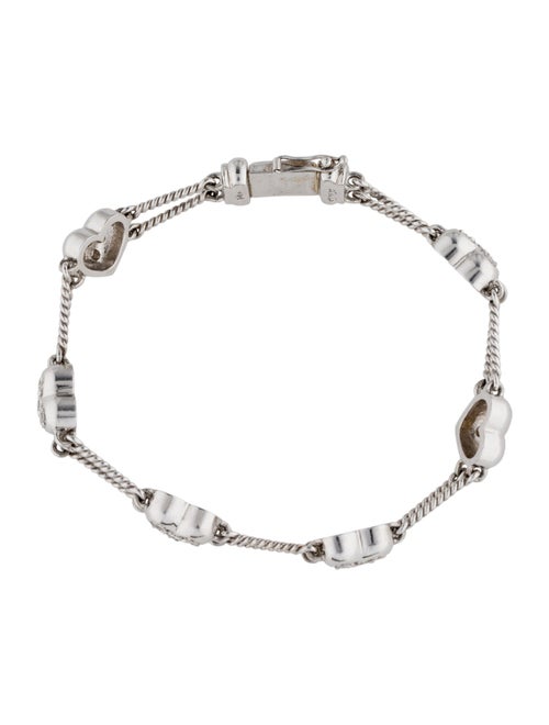 Bracelet 14K 1.08ctw Diamond Heart Station Bracelet