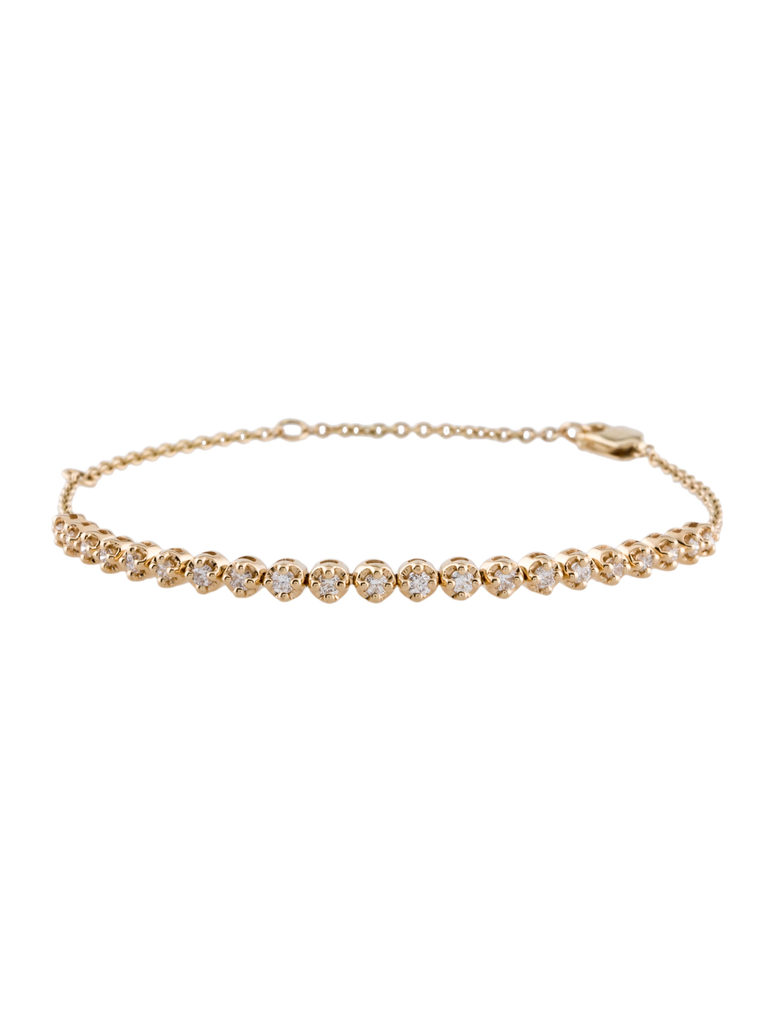 Bracelet 14K Diamond Link Bracelet