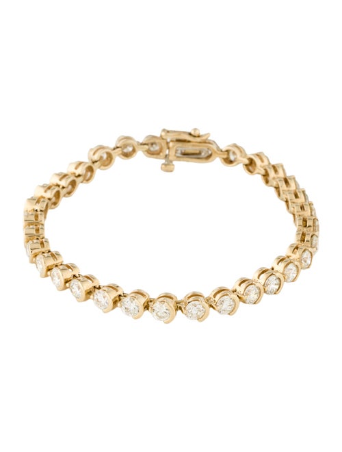 Bracelet 14K 7.50ctw Diamond Half Moon Link Bracelet