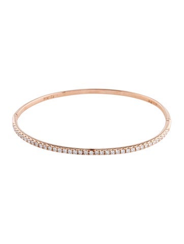Bracelet Bangle 14K Diamond Hinged