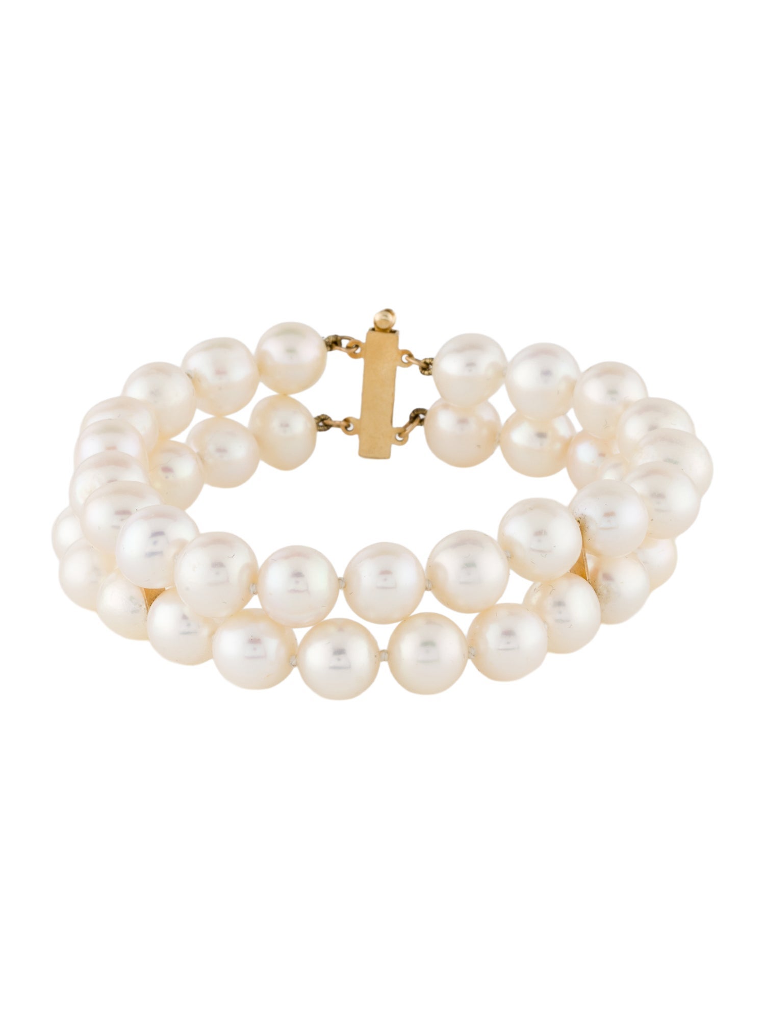 Bracelet 14K Pearl Double Strand Beaded