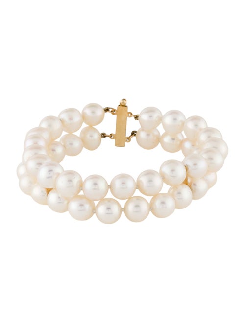 Bracelet 14K Pearl Double Strand Beaded Bracelet