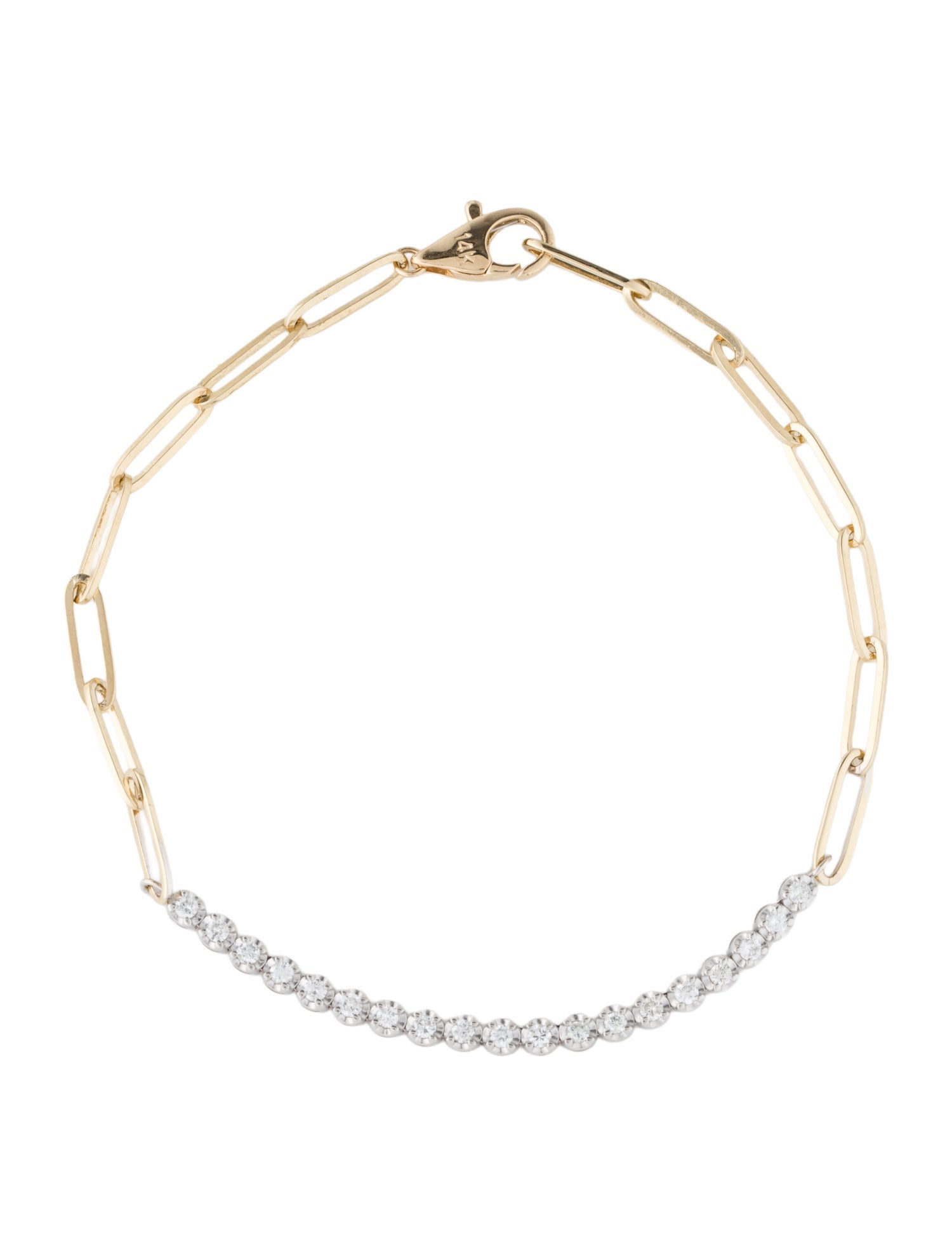 Bracelet 14K Diamond Link Bracelet