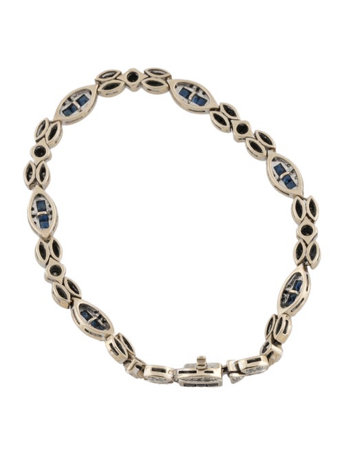 Bracelet 18K Diamond & Sapphire Line Bracelet