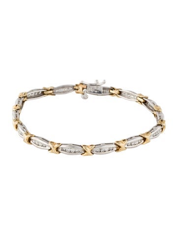Bracelet Link Two-Tone Diamond