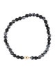 Bracelet 14K Snowflake Obsidian Bead Bracelet