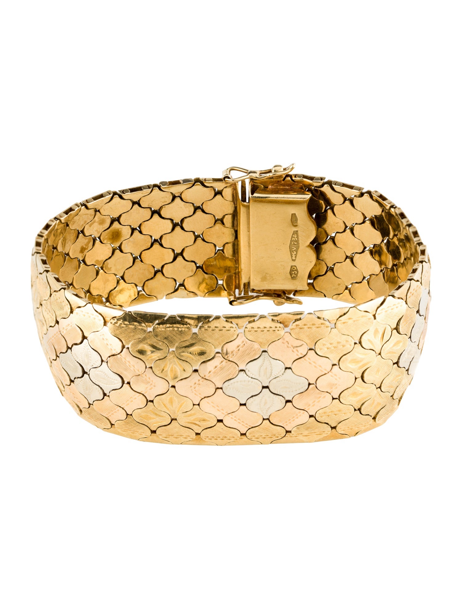 Bracelet 18K Tri-Color Link Bracelet