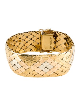 Bracelet 18K Tri-Color Link Bracelet