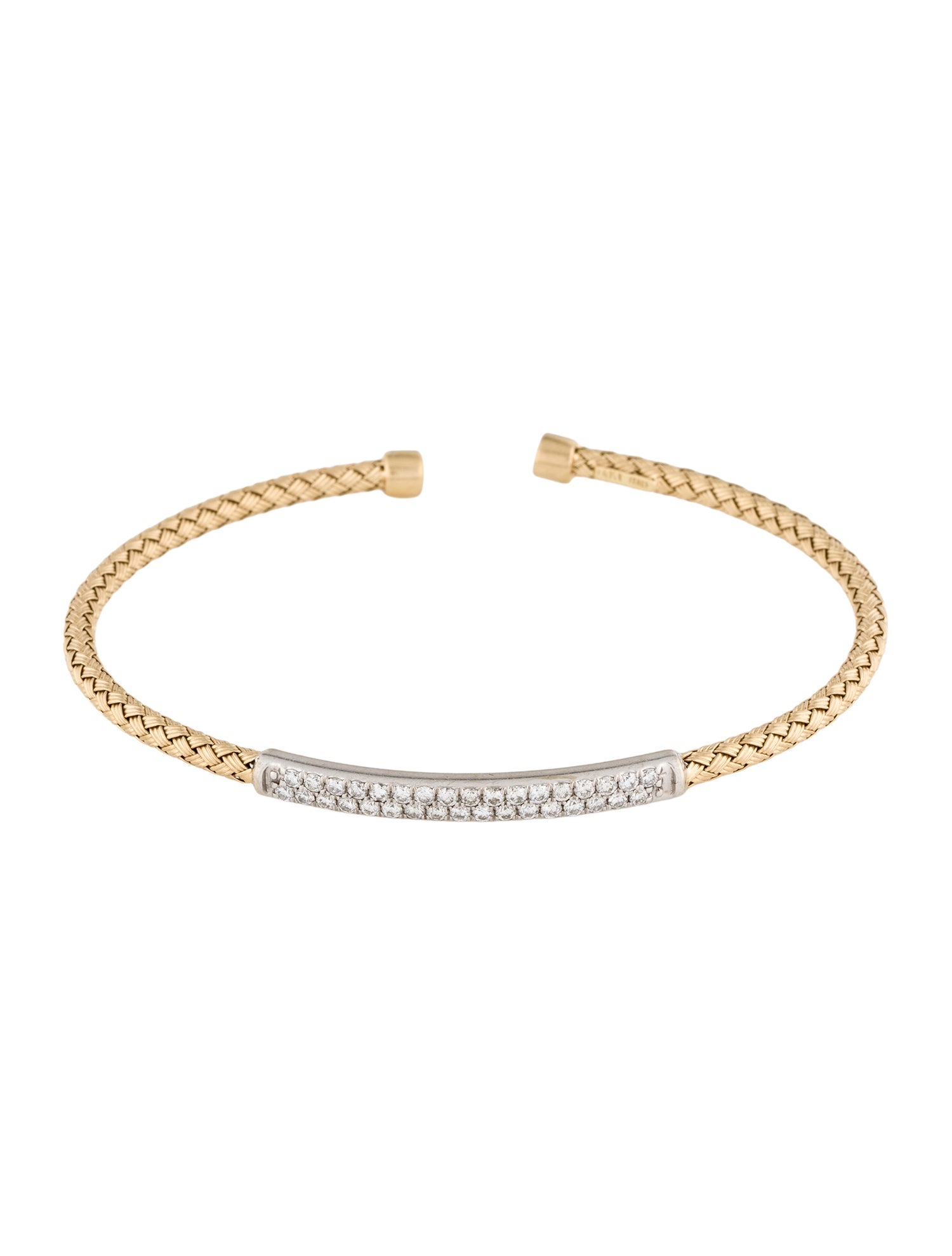 Bracelet 14K Diamond Station Cuff bracelet