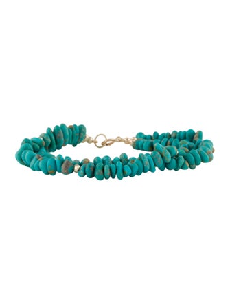 Bracelet 14K Turquoise Beaded Multistrand Bracelet