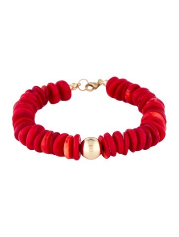 Bracelet Bead 14K Dyed Coral