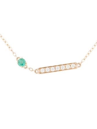Bracelet 14K Emerald & Diamond Link Bracelet