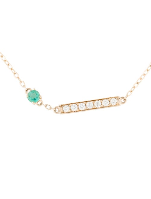 Bracelet 14K Emerald & Diamond Link Bracelet