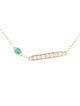 Bracelet 14K Emerald & Diamond Link Bracelet
